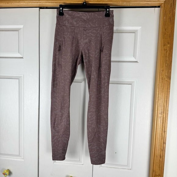 Athleta Pants - Athleta Mauve Rainier Printed Tight